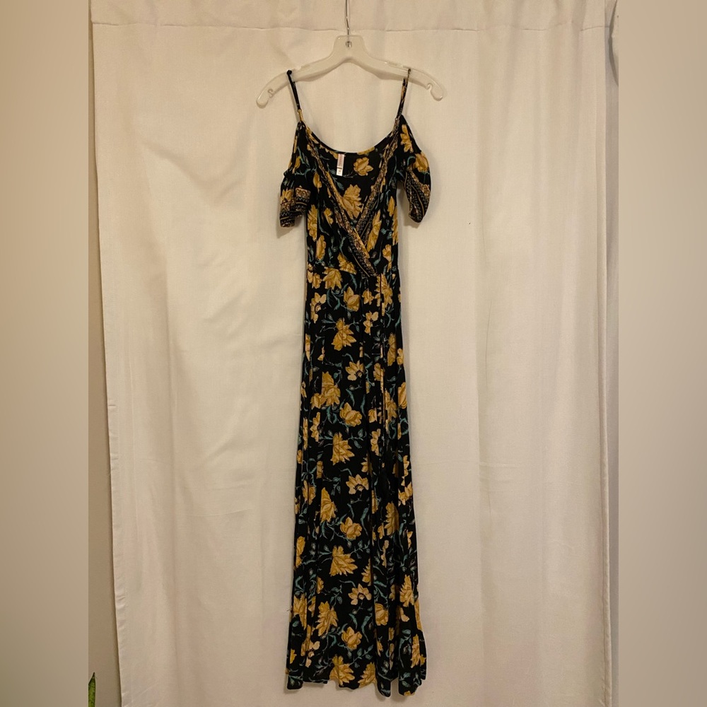 Exhilaration floral print maxi dress